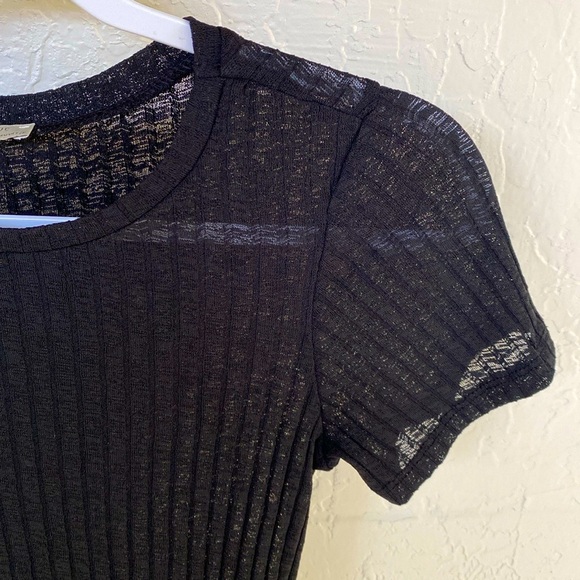 Zara Ribbed See-through Top - Picture 3 of 6